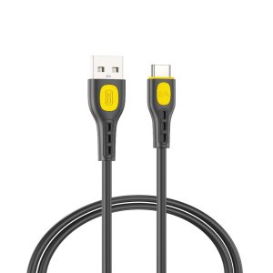 XO NB-Q226B 60W SILICONE TWO-COLOR TYPE-C TO TYPE-C DATA CABLE BLACK (ΚΑΛΩΔΙΟ USB) (16.005.0280)