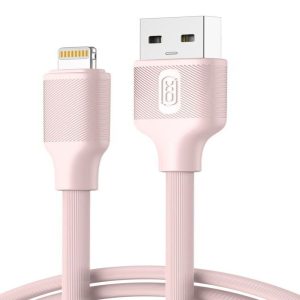 ΚΑΛΩΔΙΟ ΦΟΡΤΙΣΗΣ LIGHTNING (ΠΑΛΑΙΟ ΒΥΣΜΑ iphone) ΡΟΖ, XO NB265 MINIMALIST DATA CABLE (16.005.0319)