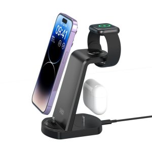 WX035 3 in 1 MULTI-FUNCTION WIRELESS CHARGING BLACK (ΑΣΥΡΜΑΤΟΣ ΦΟΡΤΙΣΤΗΣ) (16.006.0222)